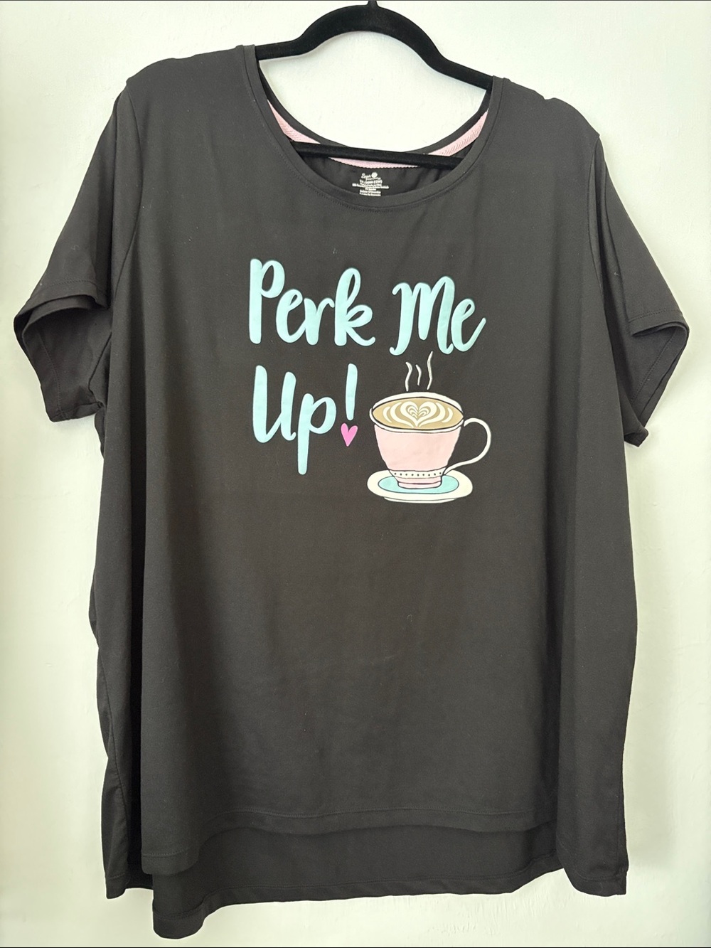 Secret Treasures Black “Perk Me Up” Tee Size 2X